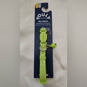 Youly the classic Green Meow Breakaway Cat Collar (S/M)